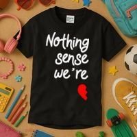 Nothing Makes Sense When We're Apart Cute Couple Matching Kids T-Shirt thumb 3