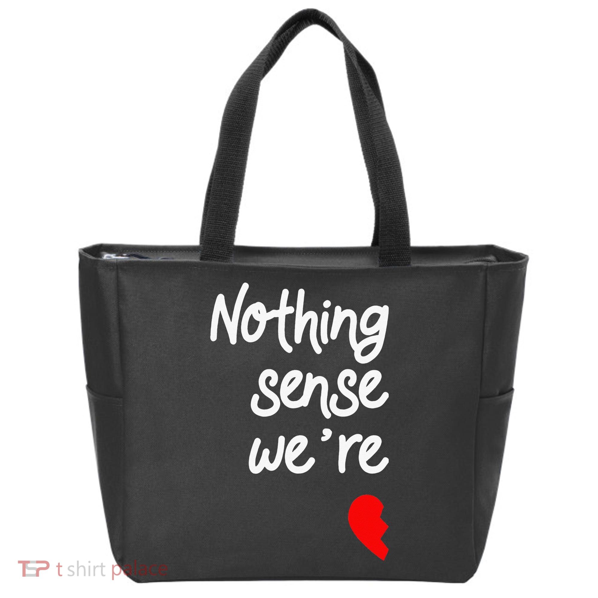 Nothing Makes Sense When We're Apart Cute Couple Matching Tote Bag