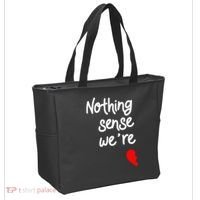 Nothing Makes Sense When We're Apart Cute Couple Matching Tote Bag thumb 2