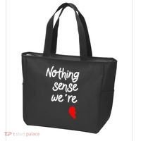 Nothing Makes Sense When We're Apart Cute Couple Matching Tote Bag thumb 3