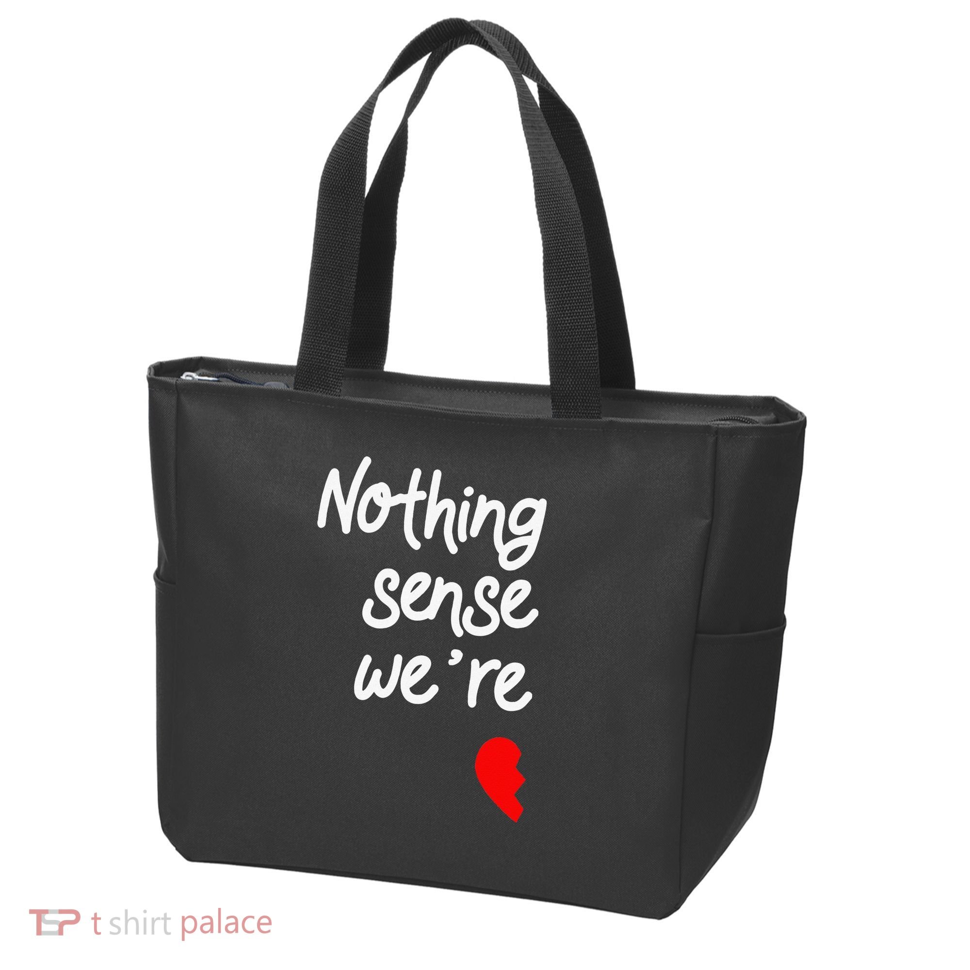 Nothing Makes Sense When We're Apart Cute Couple Matching Tote Bag