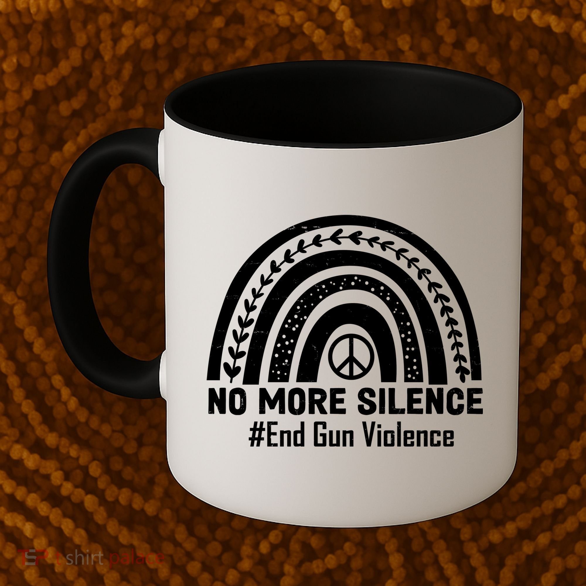 No More Silence End Gun Violence Peace Rainbow Coffee Mug