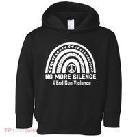 No More Silence End Gun Violence Peace Rainbow Toddler Hoodie thumb 0