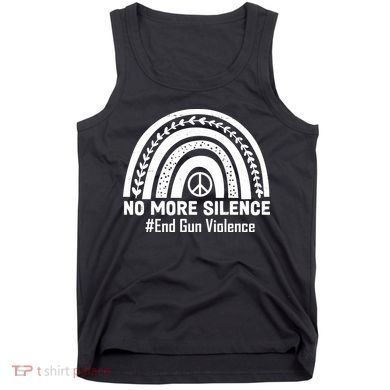 No More Silence End Gun Violence Peace Rainbow Tank Top