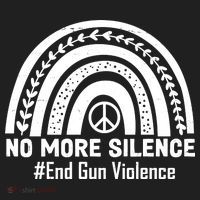 No More Silence End Gun Violence Peace Rainbow Golf Towel thumb 3