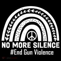 No More Silence End Gun Violence Peace Rainbow Kids Sweatshirt thumb 2