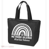 No More Silence End Gun Violence Peace Rainbow Tote Bag thumb 3