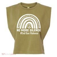 No More Silence End Gun Violence Peace Rainbow Garment-Dyed Women's Muscle Tee thumb 0