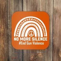 No More Silence End Gun Violence Peace Rainbow Coaster thumb 0