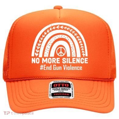 No More Silence End Gun Violence Peace Rainbow Hat