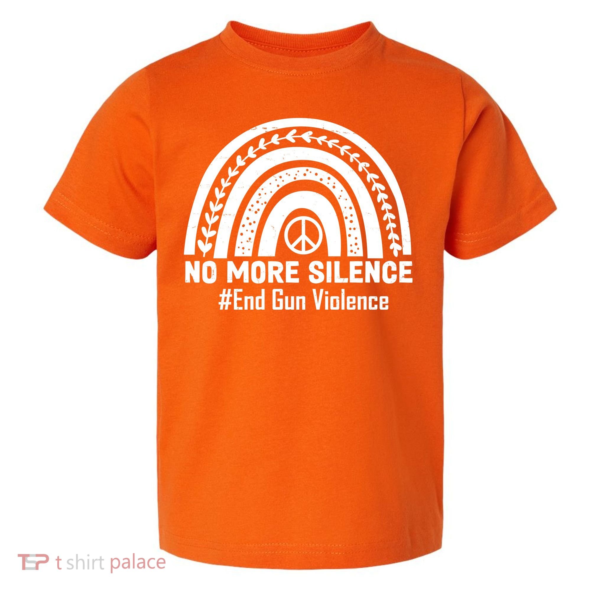 No More Silence End Gun Violence Peace Rainbow Toddler T-Shirt