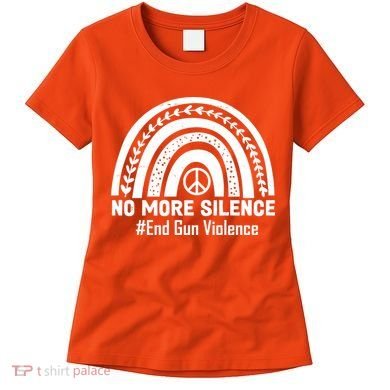 No More Silence End Gun Violence Peace Rainbow Women's T-Shirt