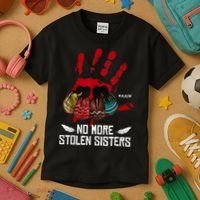 No More Stolen Sisters - Justice Indigenous Native Kids T-Shirt thumb 3