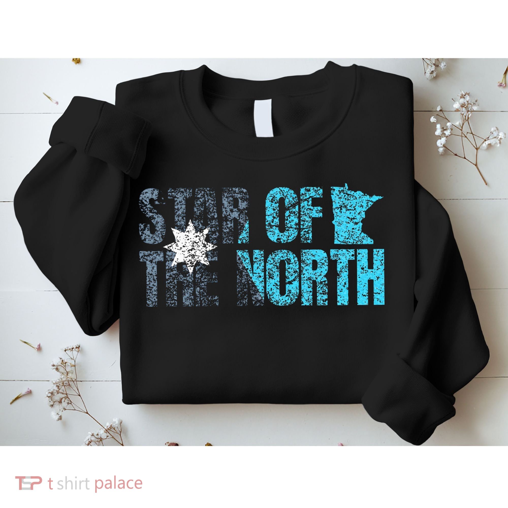 New Minnesota State Flag Mn Star Of The North Map Sweatshirt