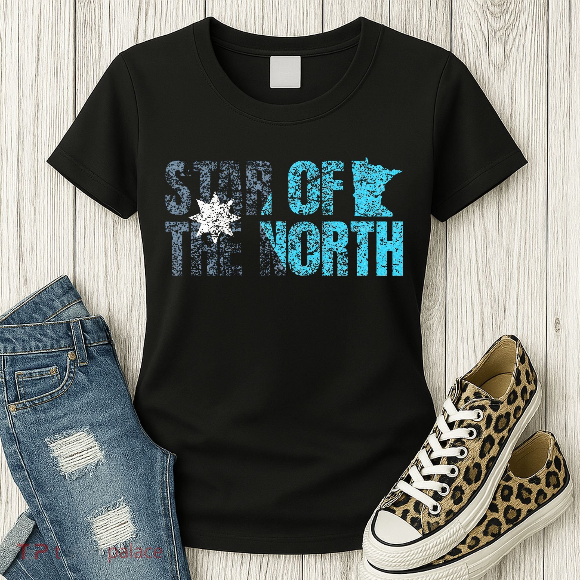New Minnesota State Flag Mn Star Of The North Map Women's T-Shirt