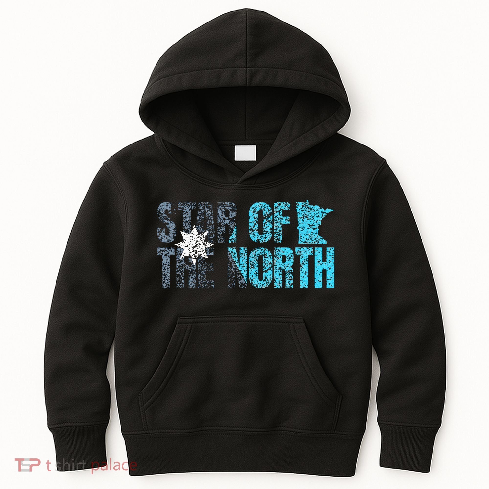 New Minnesota State Flag Mn Star Of The North Map Kids Hoodie