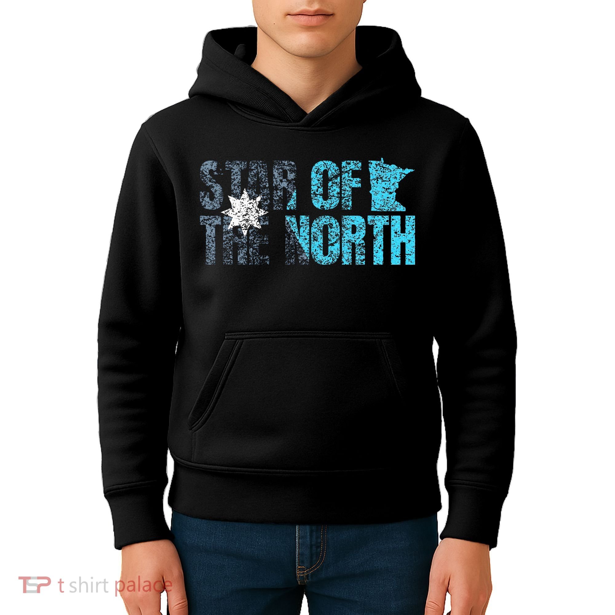 New Minnesota State Flag Mn Star Of The North Map Kids Hoodie
