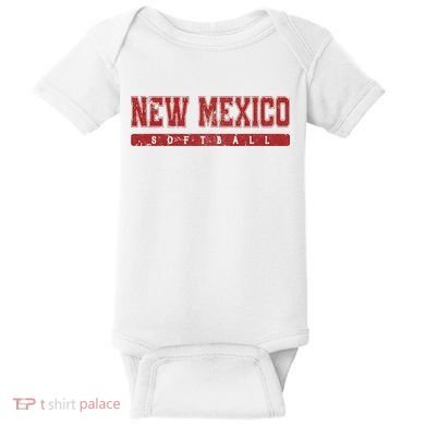 New Mexico Softball Baby Bodysuit