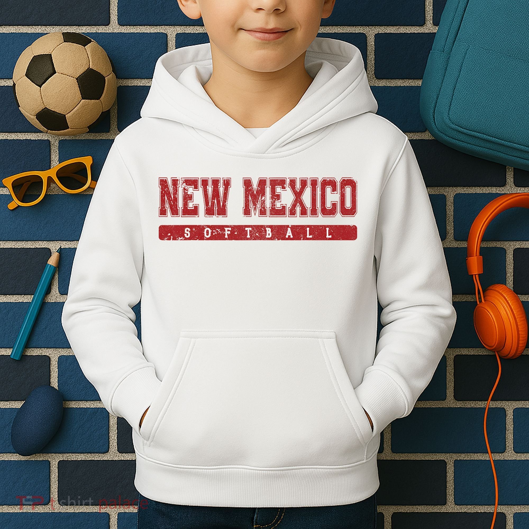 New Mexico Softball Kids Hoodie