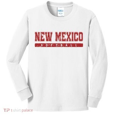 New Mexico Softball Kids Long Sleeve Shirt