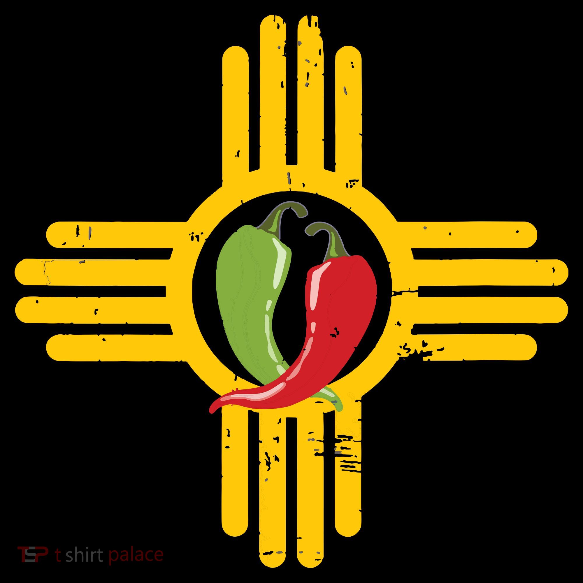 New Mexico Southwest Zia With Red And Green Chile Sweatshirt