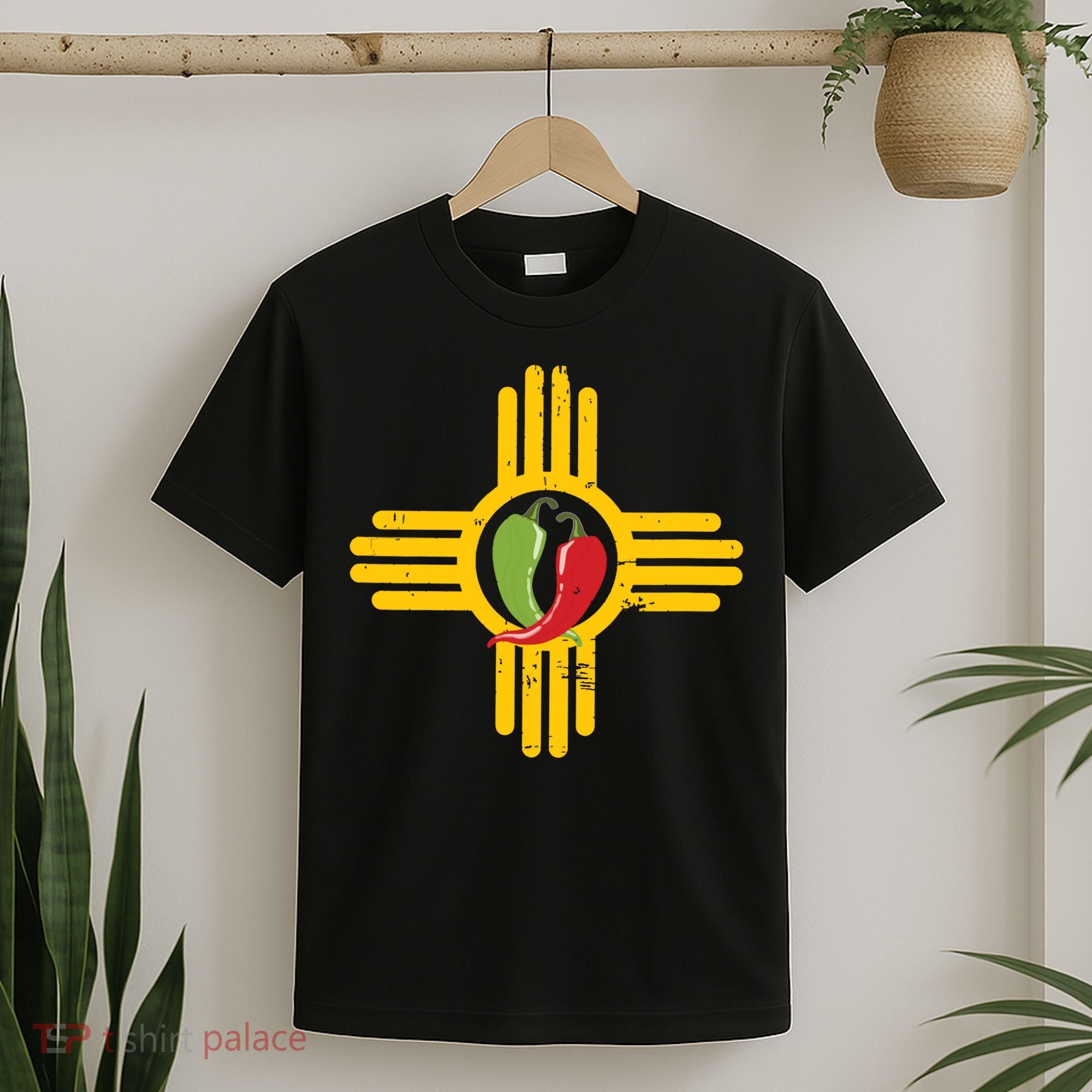 New Mexico Southwest Zia With Red And Green Chile T-Shirt