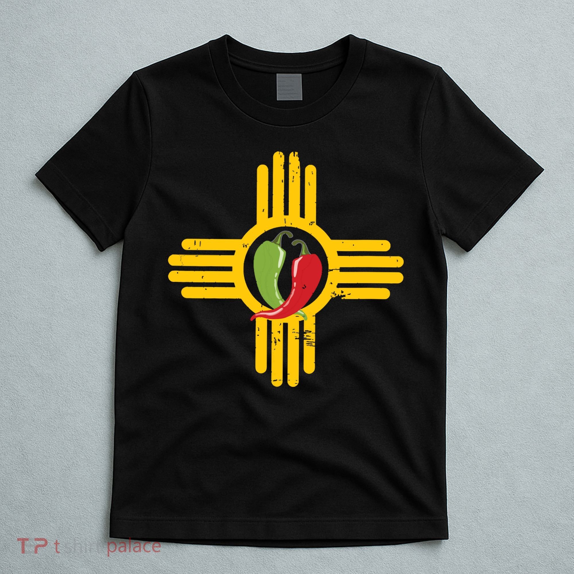 New Mexico Southwest Zia With Red And Green Chile T-Shirt