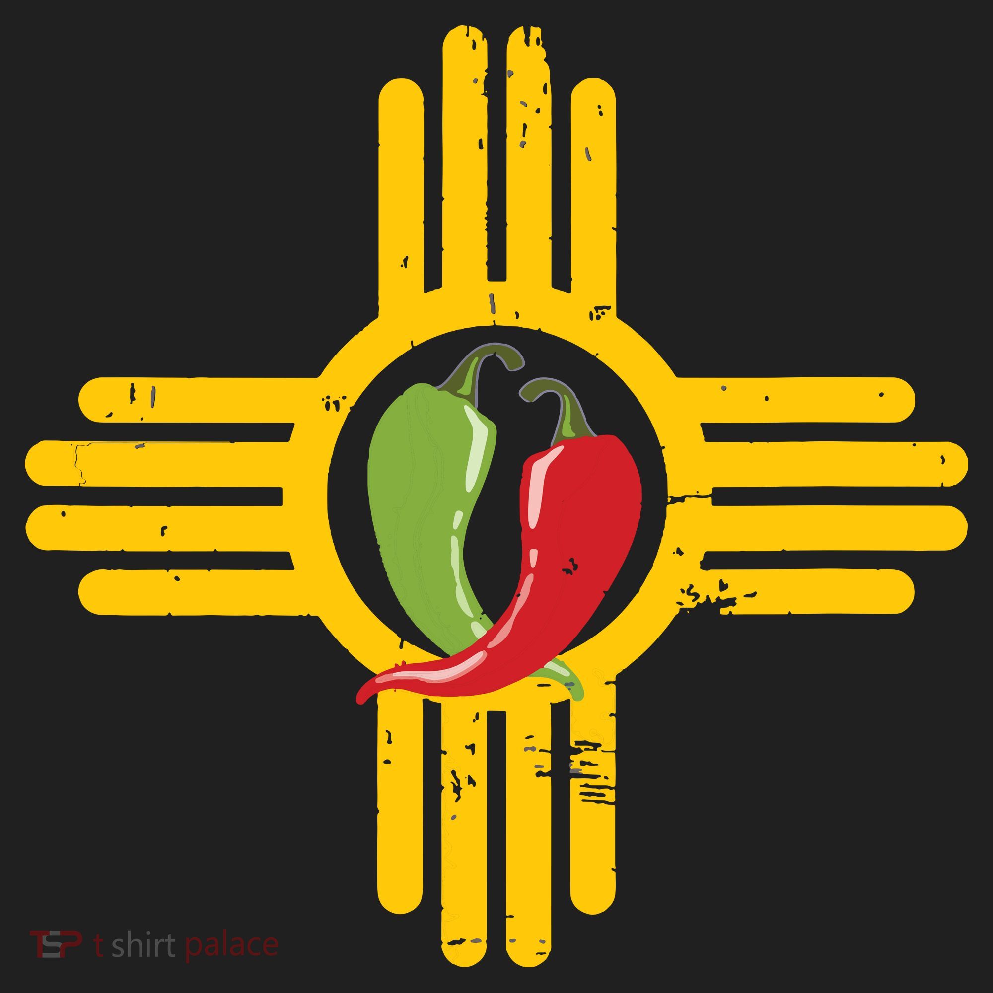 New Mexico Southwest Zia With Red And Green Chile Beanie