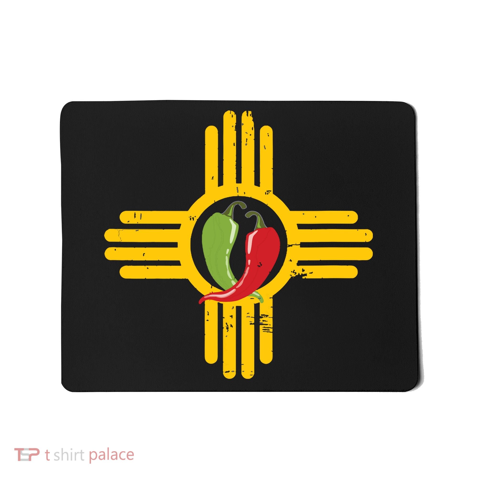 New Mexico Southwest Zia With Red And Green Chile Mousepad