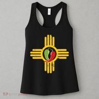 New Mexico Southwest Zia With Red And Green Chile Women's Tank Top thumb 3