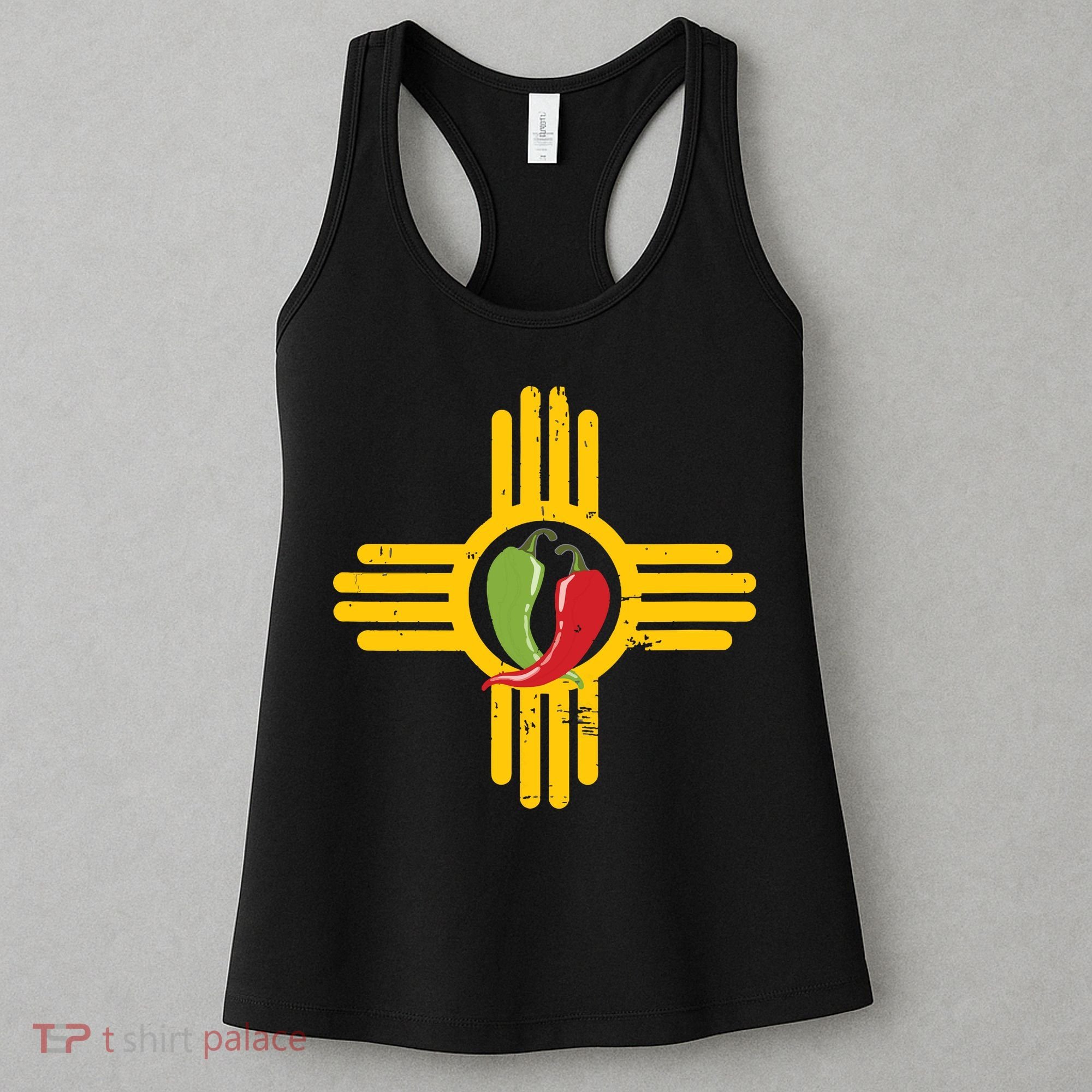 New Mexico Southwest Zia With Red And Green Chile Women's Tank Top