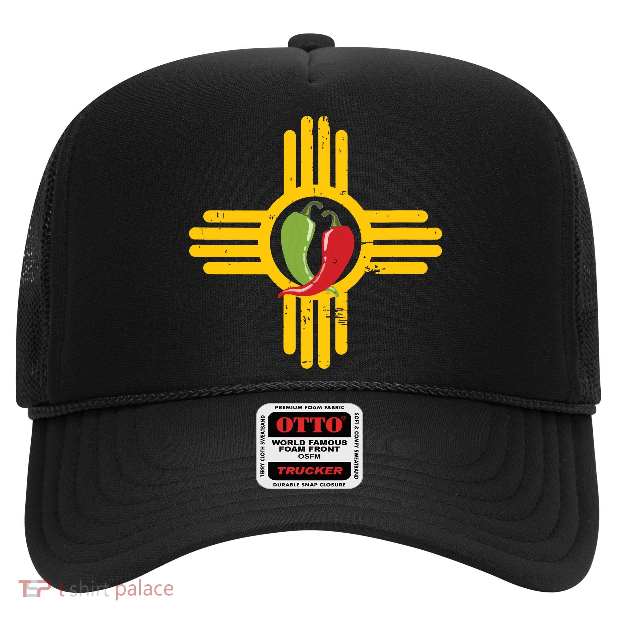 New Mexico Southwest Zia With Red And Green Chile Hat
