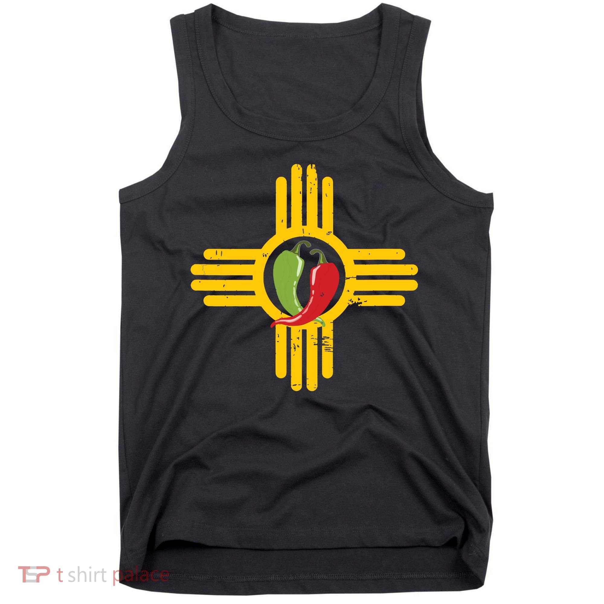 New Mexico Southwest Zia With Red And Green Chile Tank Top