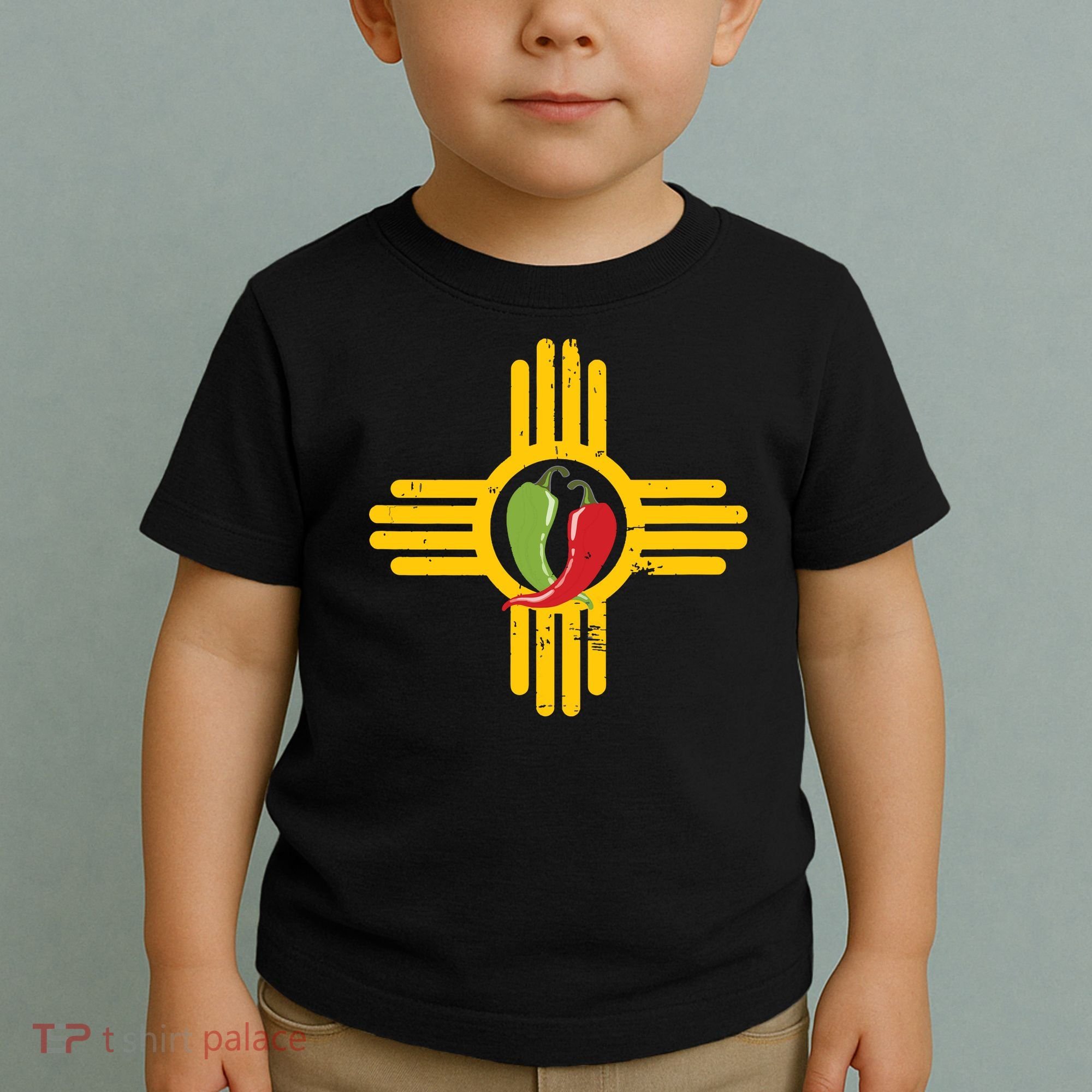 New Mexico Southwest Zia With Red And Green Chile Toddler T-Shirt