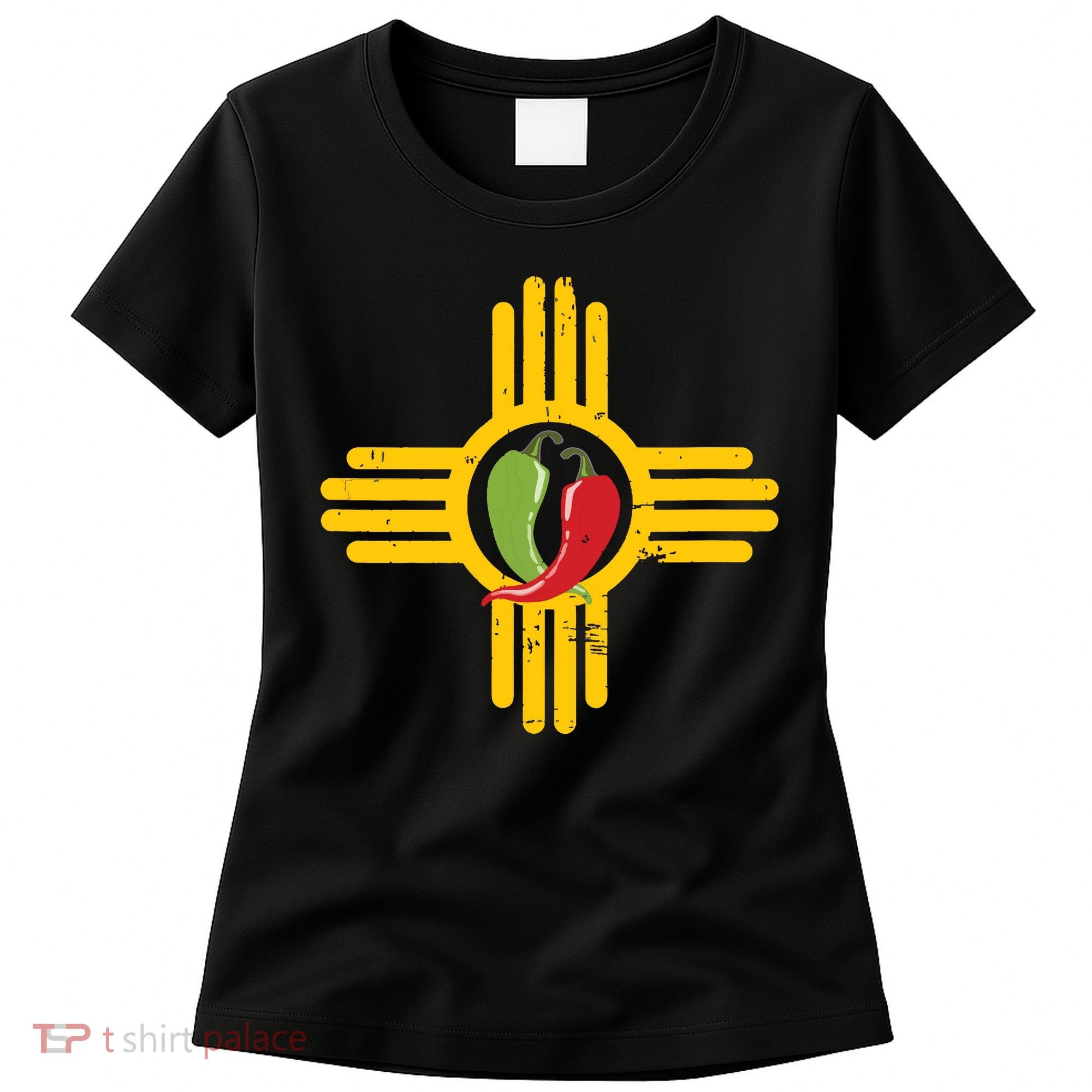 New Mexico Southwest Zia With Red And Green Chile Women's T-Shirt