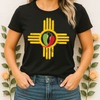 New Mexico Southwest Zia With Red And Green Chile Women's T-Shirt thumb 2