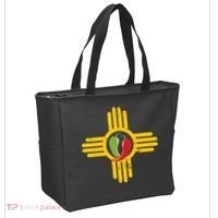 New Mexico Southwest Zia With Red And Green Chile Tote Bag thumb 2