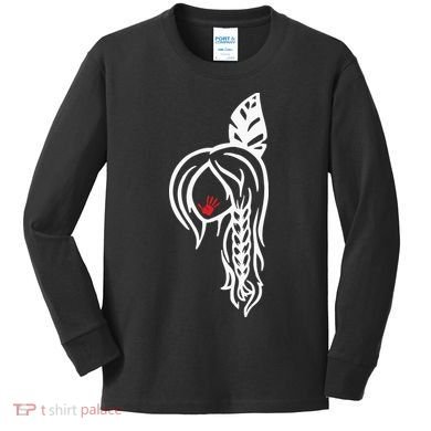 No More Stolen Sister American Native Kids Long Sleeve Shirt