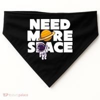 Need More Space Funny Astronaut USA-Made Doggie Bandana thumb 0