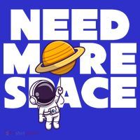 Need More Space Funny Astronaut Long Sleeve Shirt thumb 2