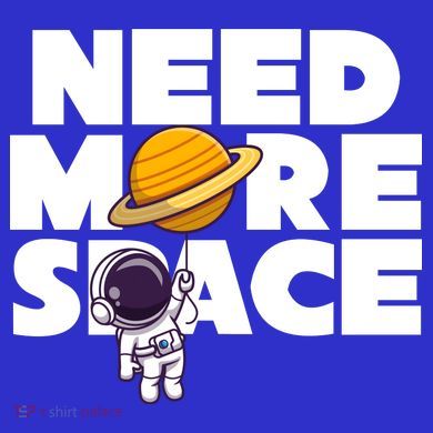 Need More Space Funny Astronaut Tote Bag