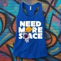 Need More Space Funny Astronaut Women's Tank Top thumb 3