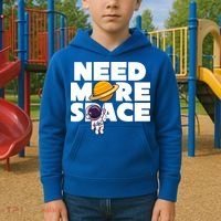 Need More Space Funny Astronaut Kids Hoodie thumb 2