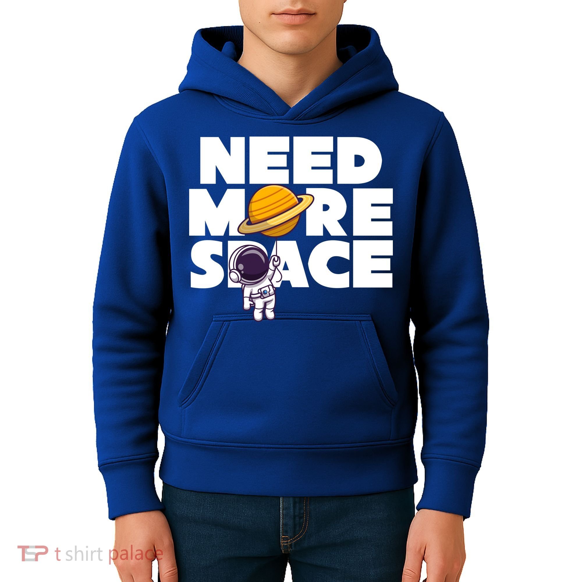 Need More Space Funny Astronaut Kids Hoodie