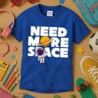 Need More Space Funny Astronaut Kids T-Shirt thumb 3