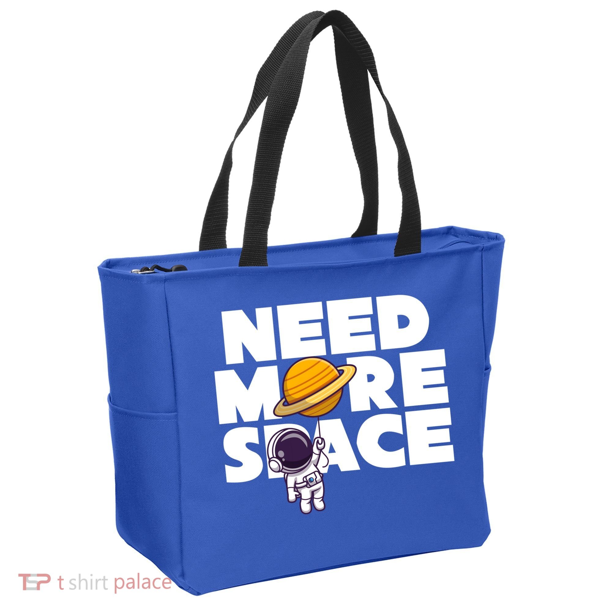 Need More Space Funny Astronaut Tote Bag