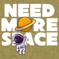 Need More Space Funny Astronaut Garment-Dyed Women's Muscle Tee thumb 6
