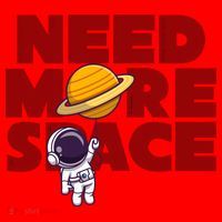 Need More Space Funny Astronaut Santa Hat thumb 1