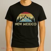 New Mexico Tee Retro Vintage Mountains Nature Hiking Shirt T-Shirt thumb 3