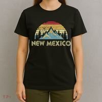 New Mexico Tee Retro Vintage Mountains Nature Hiking Shirt T-Shirt thumb 4